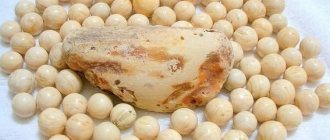 Королевский янтарь белого оттенка