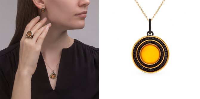 кулон из янтаря