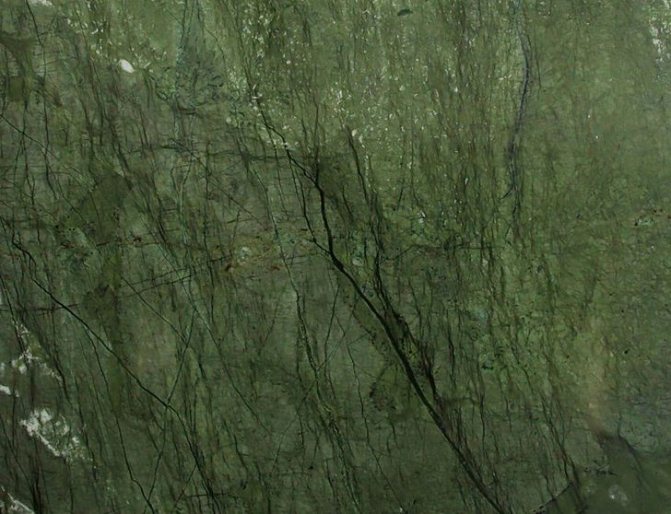 Сорт зеленого мрамора Verde Ming ( место добычи - Италия)