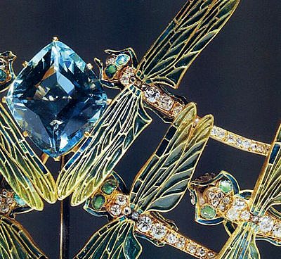 Тиара Rene Lalique со стрекозами, 1900 год